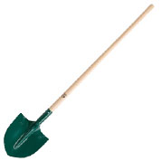 Rounded shovel with wooden handle - Leborgne